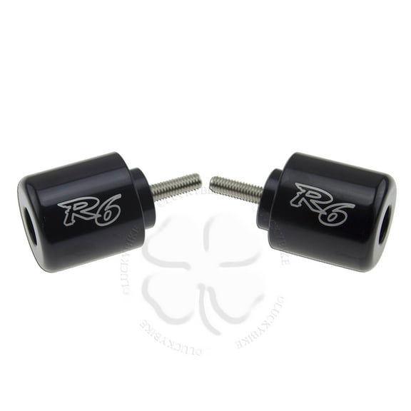 Set Bar Ends 2006 - 2014 Yamaha YZF R6 Logo 6mm Handle Bar Sliders Caps Plugs