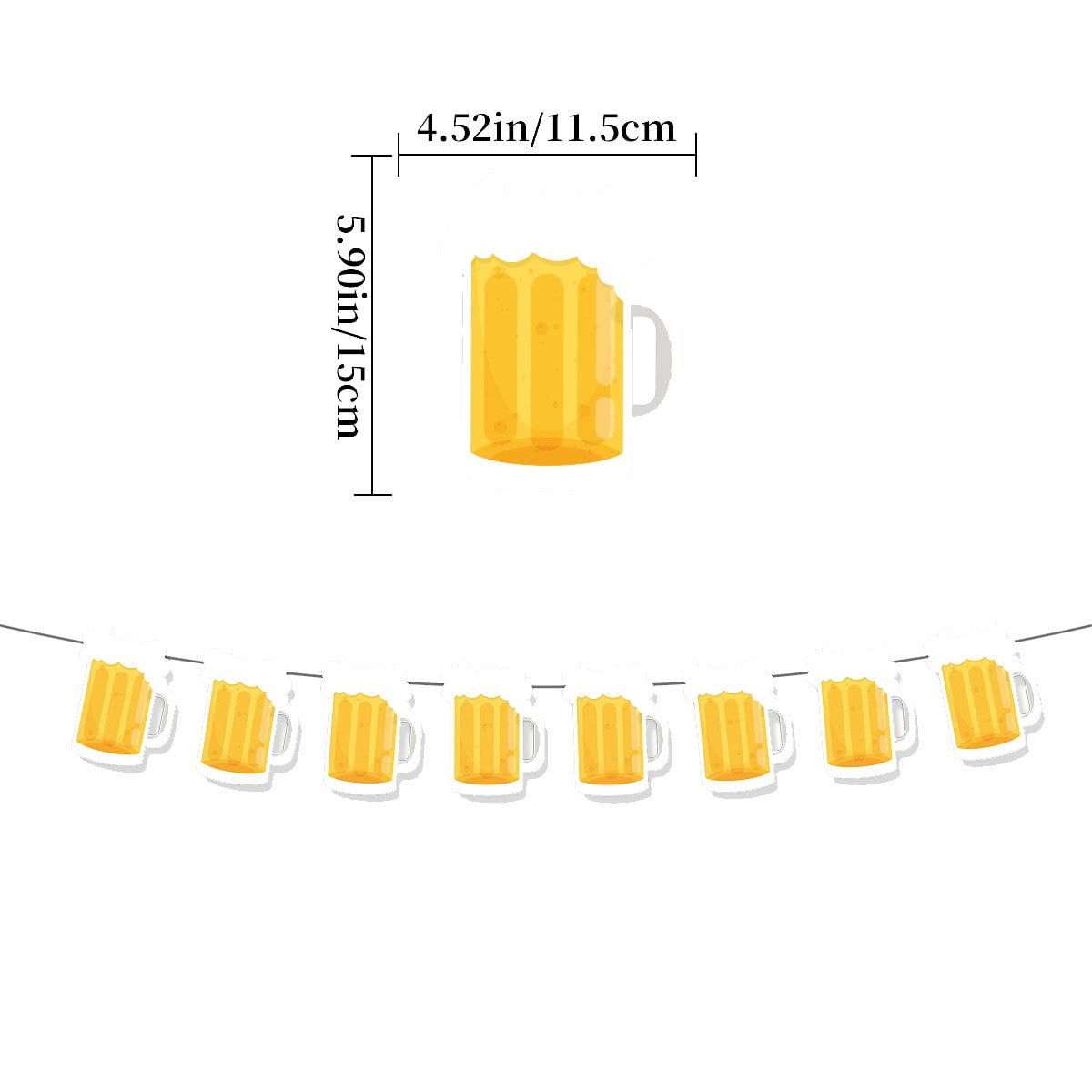 Set, Beer Festival Party Decoration, Bar Decoration Banner Pull Flag