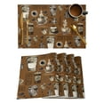 thumbnail image 1 of Set Coffee Time Table Mat For Dining Table Kitchen Accessories Linens Placemat Tea Coaster Pads, 1 of 5