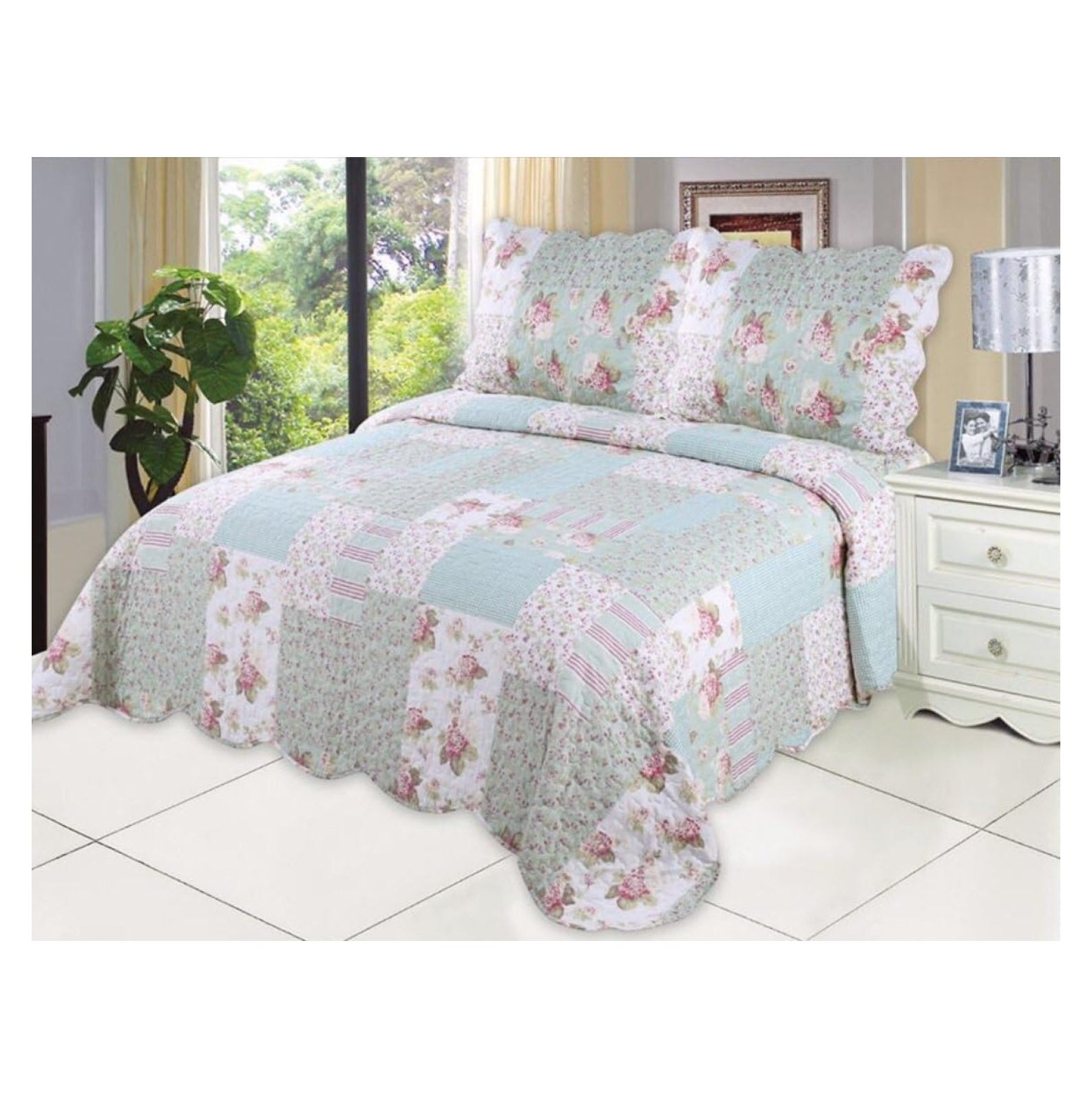 Set, Cotton Rich, Prewashed, Preshrunk; as Bedspread, Bedcover