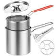 Set Deep Frying Pot Kitchen Fryer With Strainer Stainless Steel Tempura