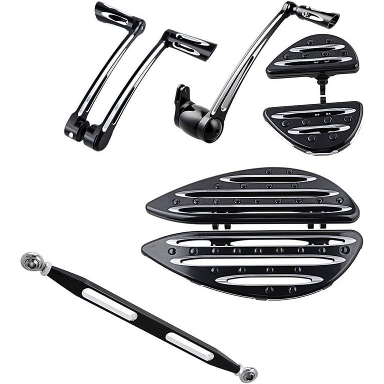 Set Driver Passenger Floorboards + Brake Arm Peg Pedal Kit + Toe Heel Shift  Lever Shifter Peg Gear Linkage Fit 2009-2013 Harley Touring FLH FLT