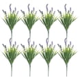 thumbnail image 1 of Set of Eight Artificial Peppermint Flower Stems, Realistic Faux Floral Arrangement with Green Leaves, Fresh and Fragrant Look Home Decor, Desk and Shelf Accent Piece, 1 of 6