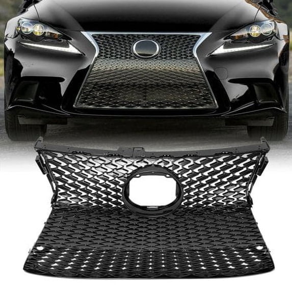 Set FOR 2014-2016 LEXUS IS250 IS350 F-SPORT Front Bumper Upper Lower Grille NEW
