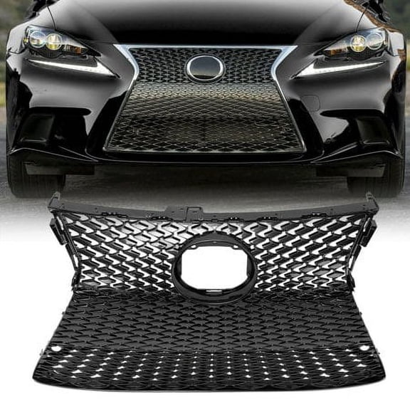 Set FOR 2014-2016 LEXUS IS250 IS350 F-SPORT Front Bumper Upper Lower Grille NEW