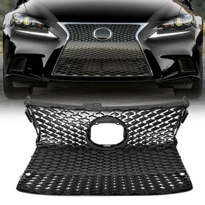Set FOR 2014-2016 LEXUS IS250 IS350 F-SPORT Front Bumper Upper Lower Grille NEW