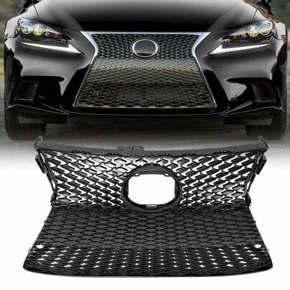 Set FOR 2014-2016 LEXUS IS250 IS350 F-SPORT Front Bumper Upper Lower Grille NEW