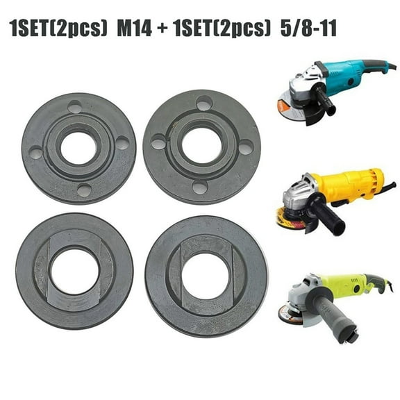Set Flange Nut Thread 2x/kit M14+2x/kit 5/8-11 Angle Grinder Lock Metal