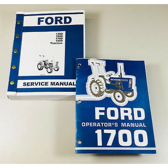 Set Ford 1700 Tractor Service Operator Manuals Technical Repair Maintenance Shop