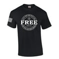 thumbnail image 1 of Set Free John 8:36 Nail Cross Redeemed Mens Christian Short Sleeve T-Shirt Graphic Tee-Black-5xl, 1 of 4
