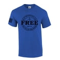 thumbnail image 1 of Set Free John 8:36 Nail Cross Redeemed Mens Christian Short Sleeve T-Shirt Graphic Tee-Heather Royal-6xl, 1 of 4