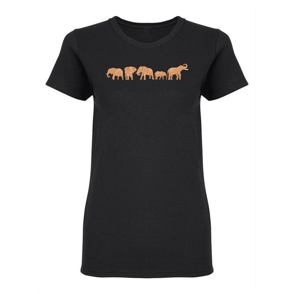 Set From African Elephants  Shaped T-Shirt Women -Image by Shutterstock, Female XX-Large