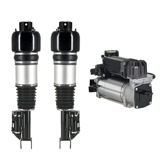 Set of 3 Front Air Airmatic Suspension Spring Strut-Air Suspension Compressor Pump For 2007-2009 Mercedes-Benz E550 RWD