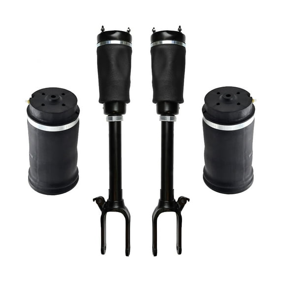 Set 4 Front Air Suspension Spring Strut-Rear Air Suspension Spring Bag For 2010-2012 Mercedes-Benz GL350 w/o Active Dampening System
