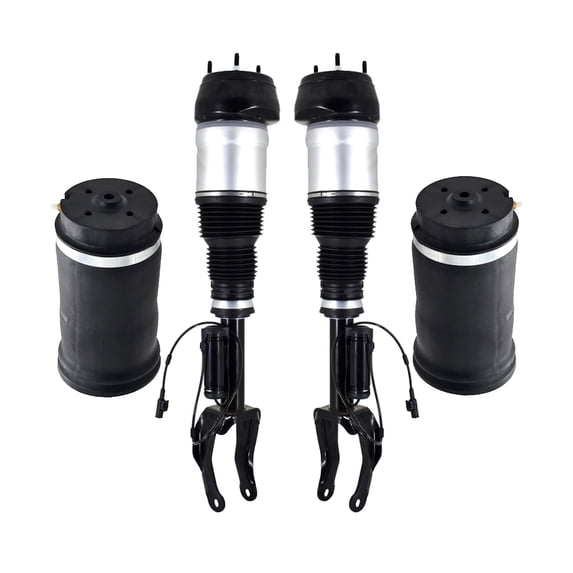 Set of 4 Front Air Suspension Spring Strut-Rear Air Suspension Spring Bag For 2012-2014 Mercedes-Benz ML550