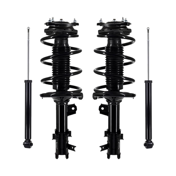 Set Front Quick Complete Strut-Coil Spring-Rear Shock For 2006-2011 KIA RIO Base