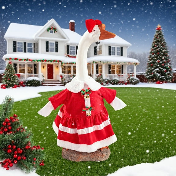 Set Gooses Standing Outfits, Christmas Porch Goose Outfits Clothes, Gooses Porch Clothes, Pet Costume Christmas For Holiday Decor, Christmas Yard Goose Clothes Decoration
