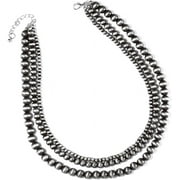 ANILUX Set Imitation Pearl Layered Adjusable Necklace Choker Western Jewelry Cowgirl Country Girl Gift for Women Boho Vintage Beaded Jewelry Cool Dainty Stacking Simple