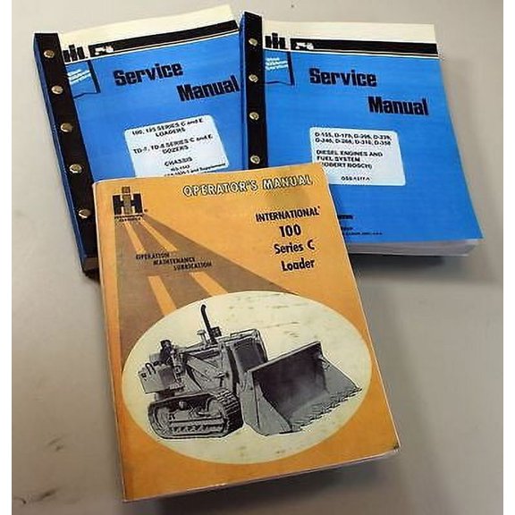 Set International 100 Series C 100C Crawler Loader Operators Service Manual