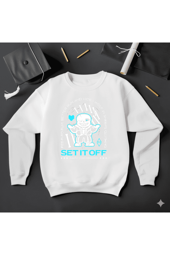 Set It Off Duality Undertale Sans Anniversary Fan Graphic Sweatshirt V50237, up to size 5XL