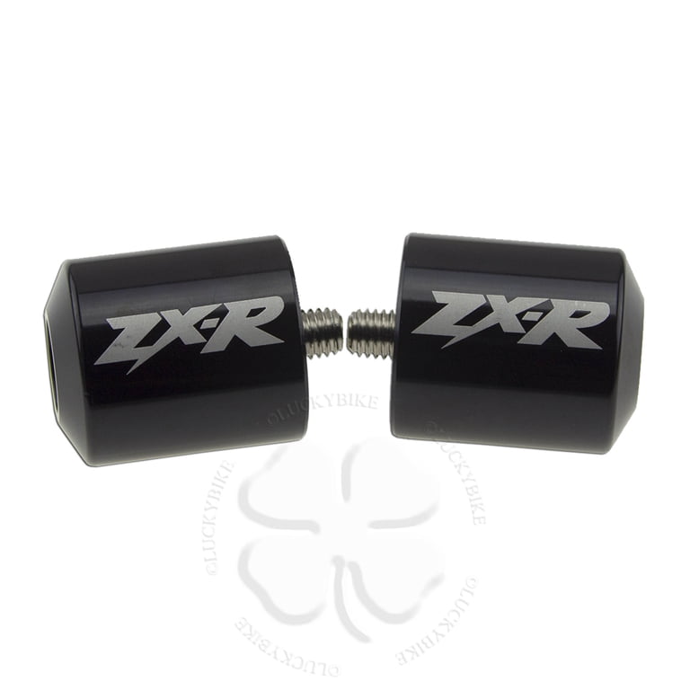 Set Kawasaki ZX-R Logo Bar Ends Caps ZZR ZRX ZX7R ZX9R ZX12R 600