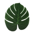 thumbnail image 1 of Set of Lifelike Artificial Monstera Leaves - 3 Different Sizes up to 13.8 Inch Polyester Leaves for Jungle Beach Themed Parties Table Decor, Durable Reusable Tropical Vibes, 1 of 8