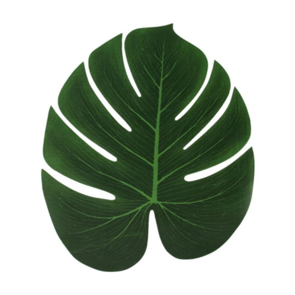 Set of Lifelike Artificial Monstera Leaves - 3 Different Sizes up to 13.8 Inch Polyester Leaves for Jungle Beach Themed Parties Table Decor, Durable Reusable Tropical Vibes