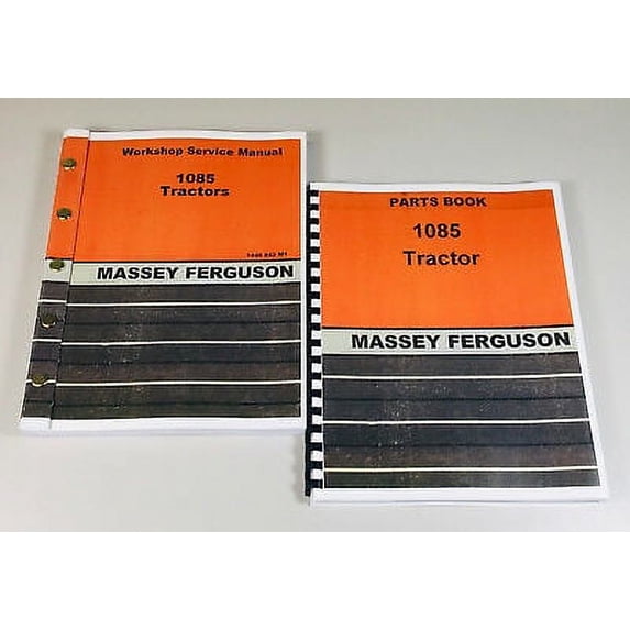 Set Massey Ferguson Mf 1085 Tractor Service Parts Manuals Shop Repair Catalog