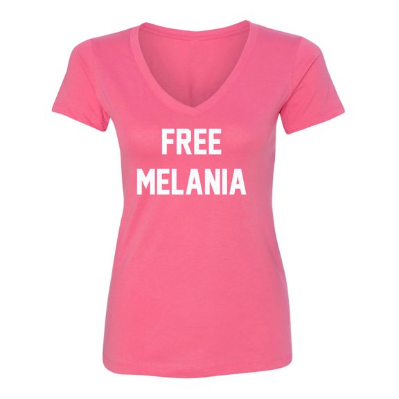 Set Melania Free Womens V-Neck T-Shirt
