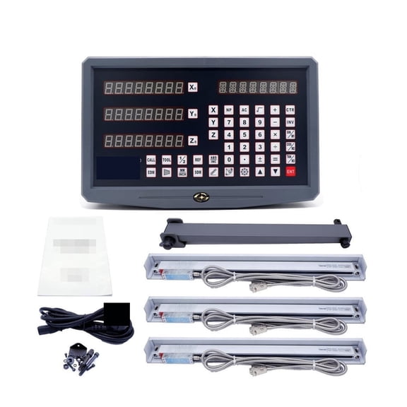 Set Milling/ Lathe/ Drill Machine Dro Digital Readout With 3 Pcs Linear Scales ,Easy to Operate