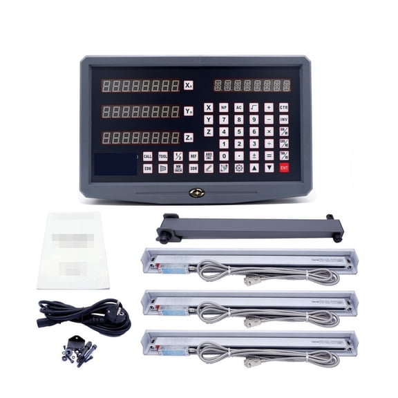 Set Milling/ Lathe/ Drill Machine Dro Digital Readout With 3 Pcs Linear Scales