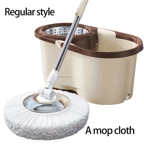 Set of Mop And Bucket, Featuring a 360° Mop And Bucket System, Complete with 4 Microfiber Mop Replacement Heads And a 61-Inch Extendable Rod, Ideal for Cleaning for home Floors, Boats, And More