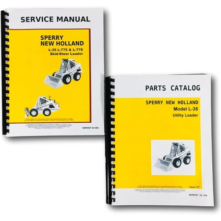 Set New Holland L-35 Skid Steer Loader Service Parts Manuals Shop Repair Catalog