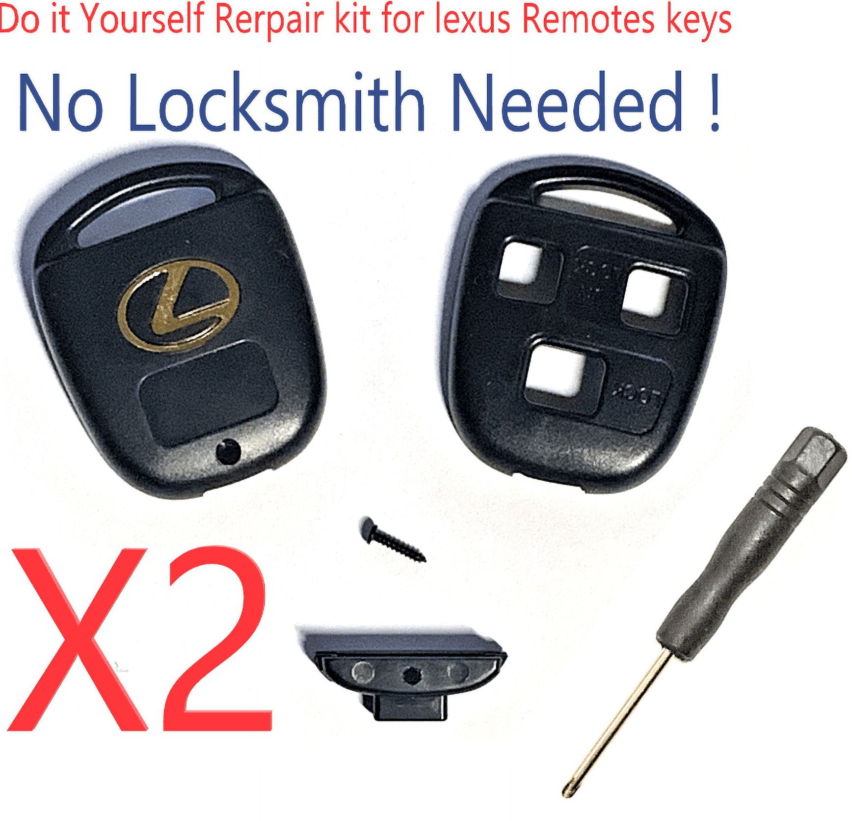 Set OF 2 LEXUS Remote Head Key SHELL 3 BUTTON Repair Kit + SCREWDRIVER ...