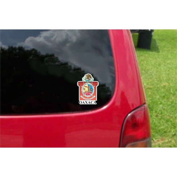 Set Oaxaca Mexico Coat of Arms State Emblem Escudo de Armas Decals Stickers Full Color/Weather Proof