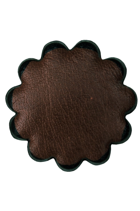 Set Of 06 Hilason Plain Scalloped Leather Rosette Concho Saddle Tack 1-1/2"