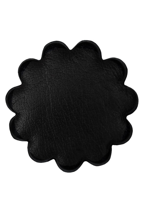 Set Of 06 Hilason Plain Scalloped Leather Rosette Concho Saddle Tack 1-1/2"