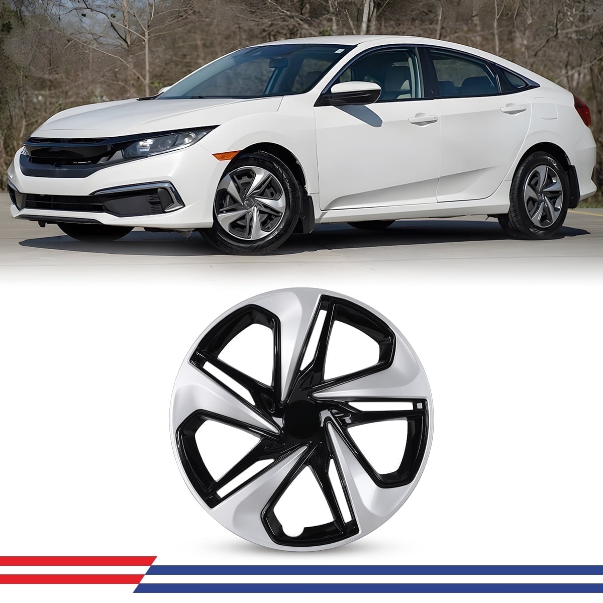 (Set of 1) 16 inch Hubcaps Wheel Rims Cover for 2019-2021 Honda Civic Sedan