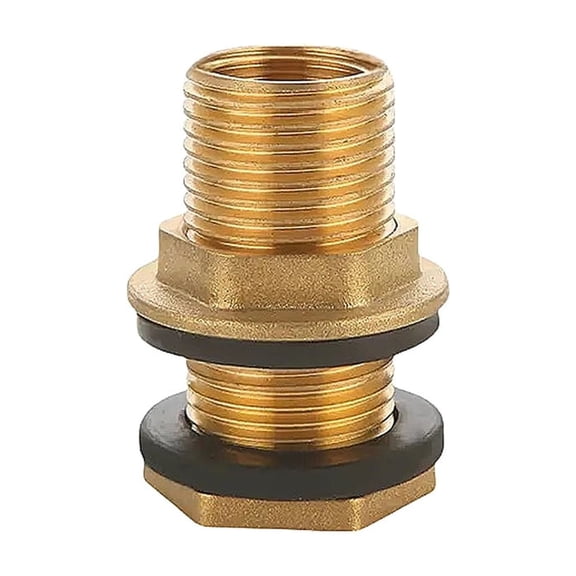 Set Of 1/2 Brass Water Tank Coupling With 2 Seal G3/8" x 1/2Inch For Barrels Fittings And Pipe Connection