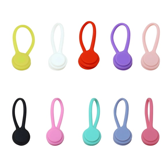 Set Of 10 Compactly Silicone Cable Tidies Perfect For Keep Earphone And Charging Wire Organized In Any Setting