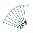 thumbnail image 1 of Set Of 10 Glow In The Dark Tent Stakes Pegs Heavy Duty Steel Metal Camping Tarp, 1 of 7