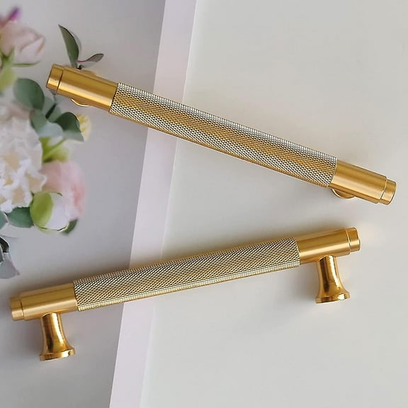Set Of 10 Modern Gold Cupboard Handles 128mm Hole Spacing Kitchen Door Handles Vintage Pulls For Kitchen Cabinets