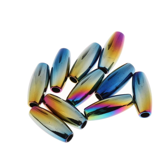 Set Of 10 Pieces Dreadlocks Braiding Beads s, Fashionable Hair Accessories Decoration Tubes, Neon Color