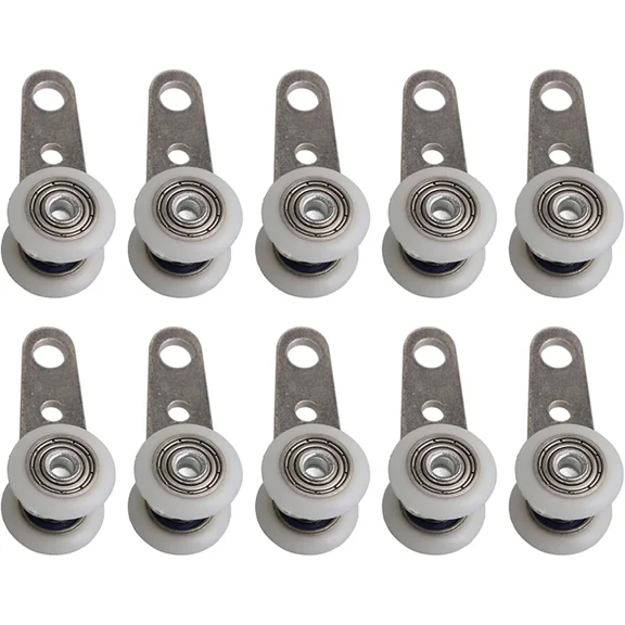 Set Of 10 Rollers For Bay Windows Or Sliding Doors - In Metal And Plastic - 4.5 X 1.9 Cm