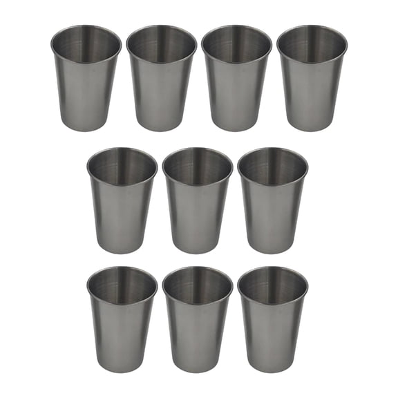 Set Of 10 Thermal Cups Functional Beer Cups Stainless Steel Tumblers For Beer Lover And Quality Lifestyle Enthusiasts