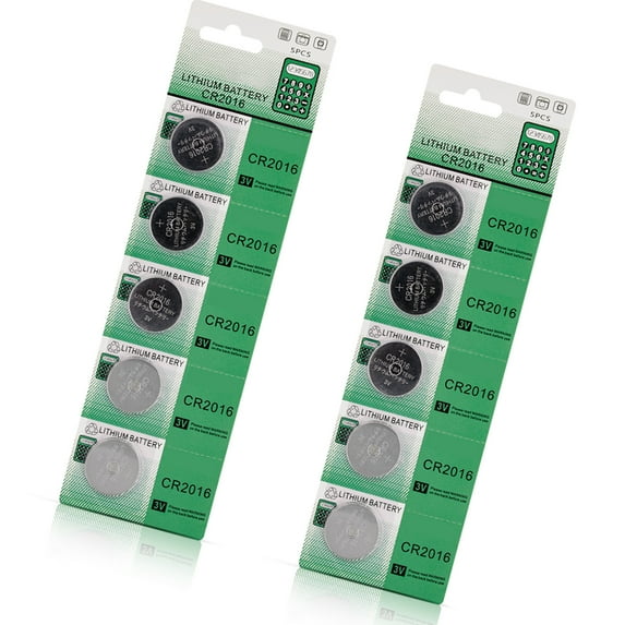 Set Of 10pc/5pc CR2016 Coin Batteries CR2016 3V Lithium Button Cell For Watches, Calculators Portable Electronics