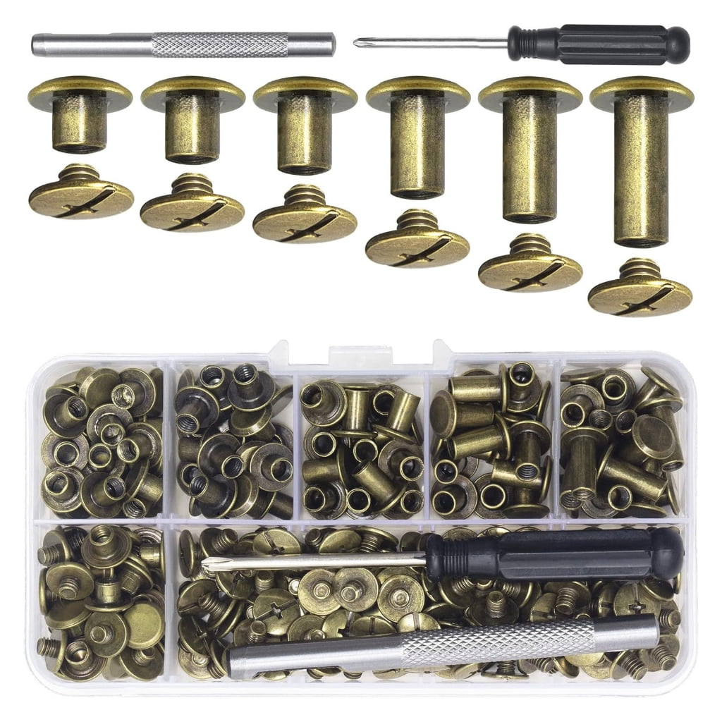 Set Of 110 Binding Screws Crossed Head Button Screws Metal Screws ...