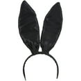 thumbnail image 1 of Set Of 12 9.5" Black Satin Easter Bunny Rabbit Costume Ears Costume Accessories, 1 of 2