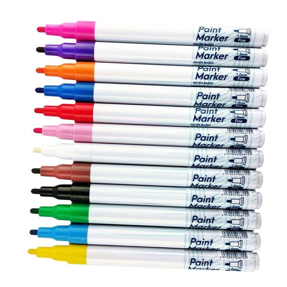 Set Of 12 Dry Ceramic Markers Perfect For Handcraft Projects On Various Materials