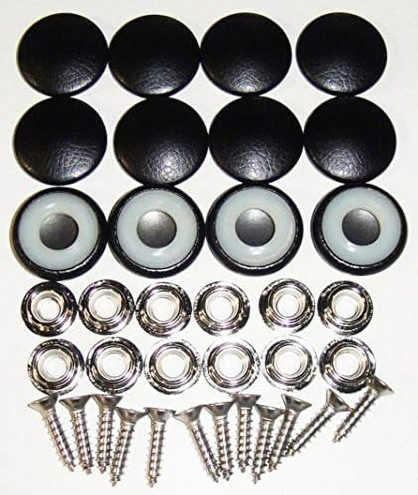 Set Of 12 Dura Snap Upholstery Black Vinyl Buttons #36 - Walmart.com